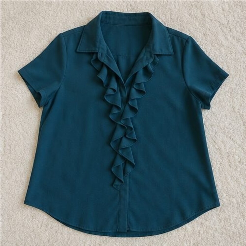 Teal Wrap Blouse